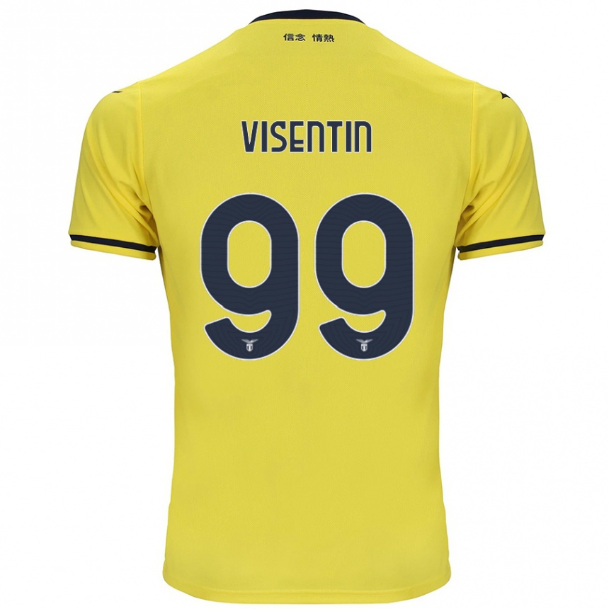 Niño Fútbol Camiseta Noemi Visentin #99 Amarillo 2ª Equipación 2024/25