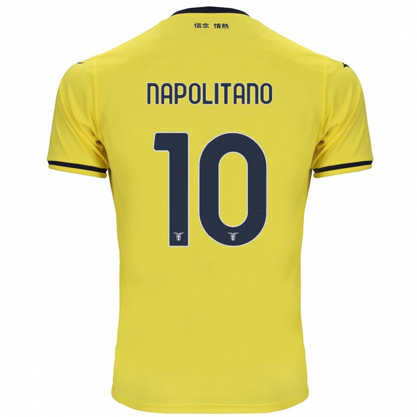 Niño Fútbol Camiseta Luca Napolitano #10 Amarillo 2ª Equipación 2024/25