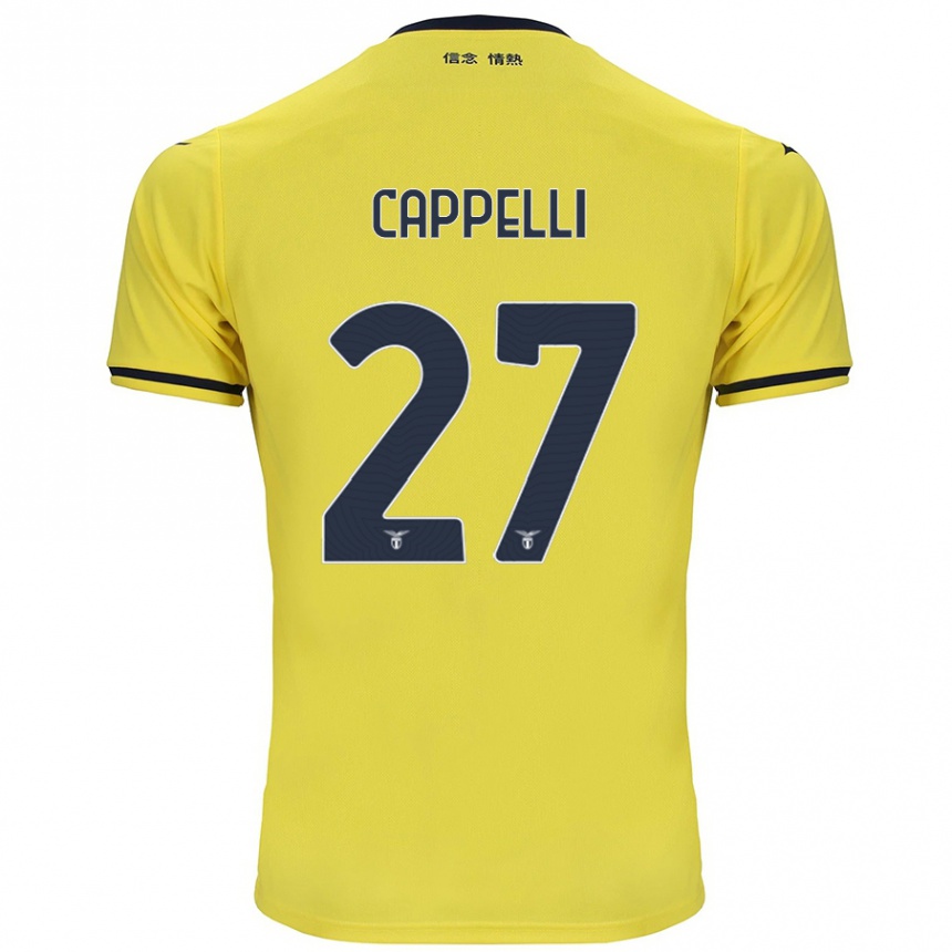 Niño Fútbol Camiseta Tommaso Cappelli #27 Amarillo 2ª Equipación 2024/25