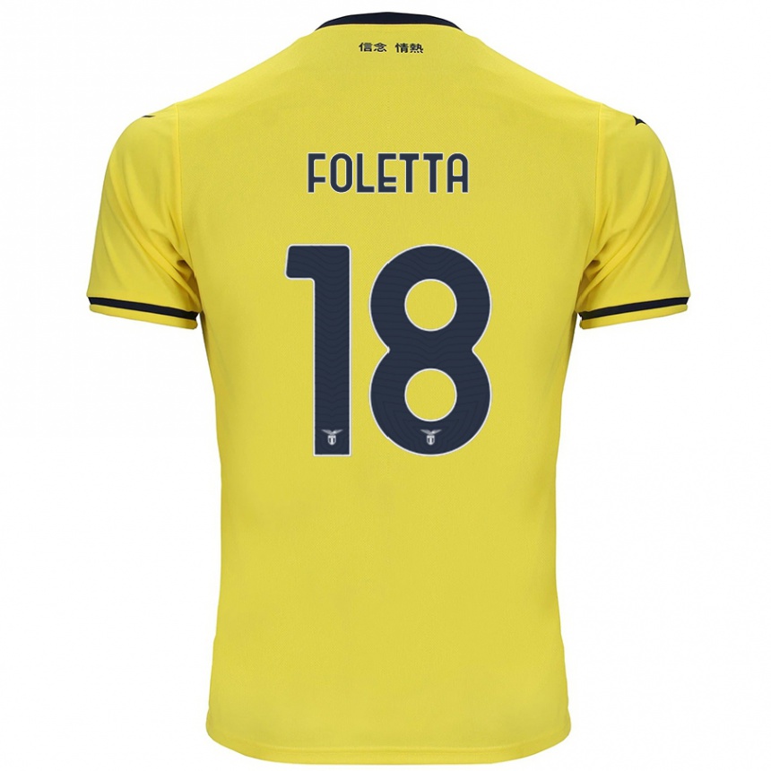 Niño Fútbol Camiseta Isabella Foletta #18 Amarillo 2ª Equipación 2024/25