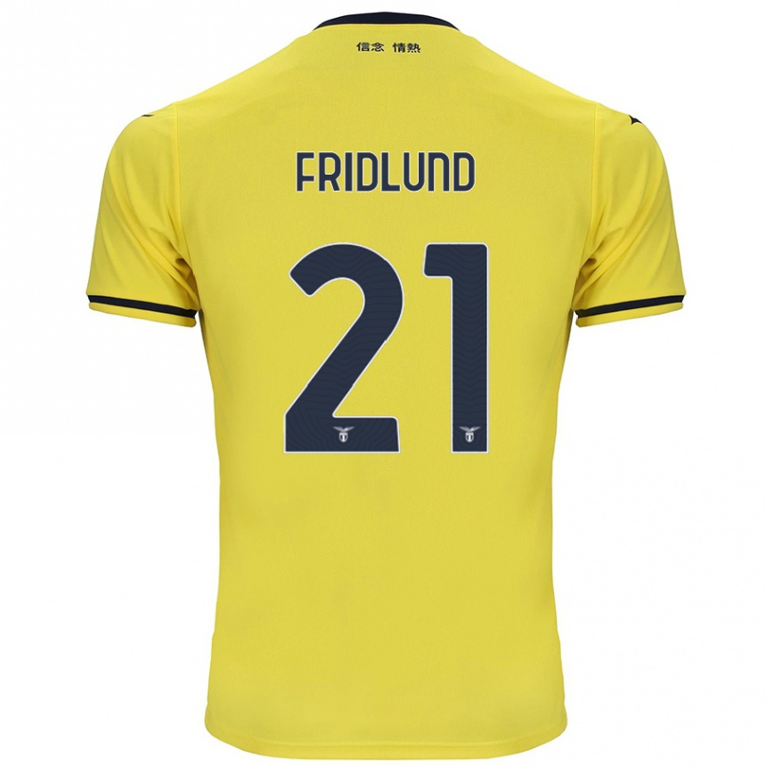 Niño Fútbol Camiseta Johanne Fridlund #21 Amarillo 2ª Equipación 2024/25