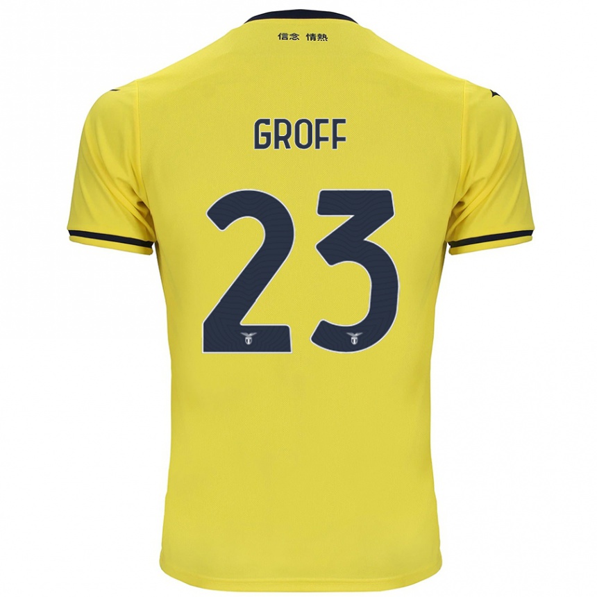 Niño Fútbol Camiseta Chiara Groff #23 Amarillo 2ª Equipación 2024/25