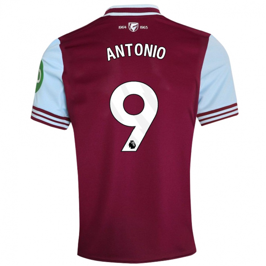 Hombre Fútbol Camiseta Michail Antonio #9 Rojo Oscuro 1ª Equipación 2024/25