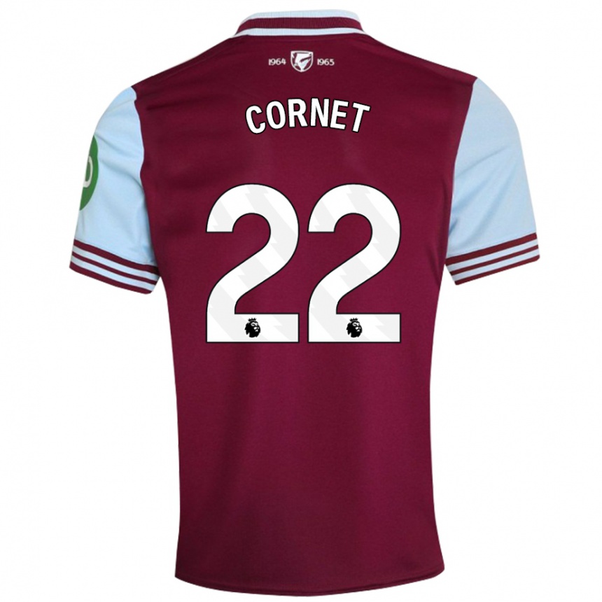 Hombre Fútbol Camiseta Maxwel Cornet #22 Rojo Oscuro 1ª Equipación 2024/25