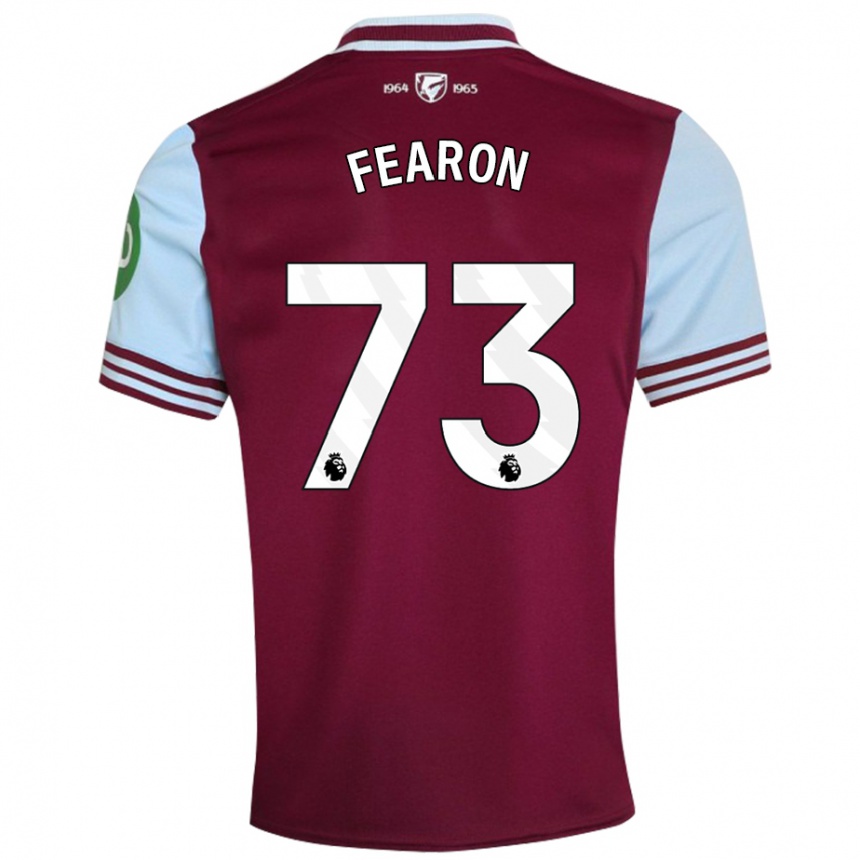 Hombre Fútbol Camiseta Preston Fearon #73 Rojo Oscuro 1ª Equipación 2024/25