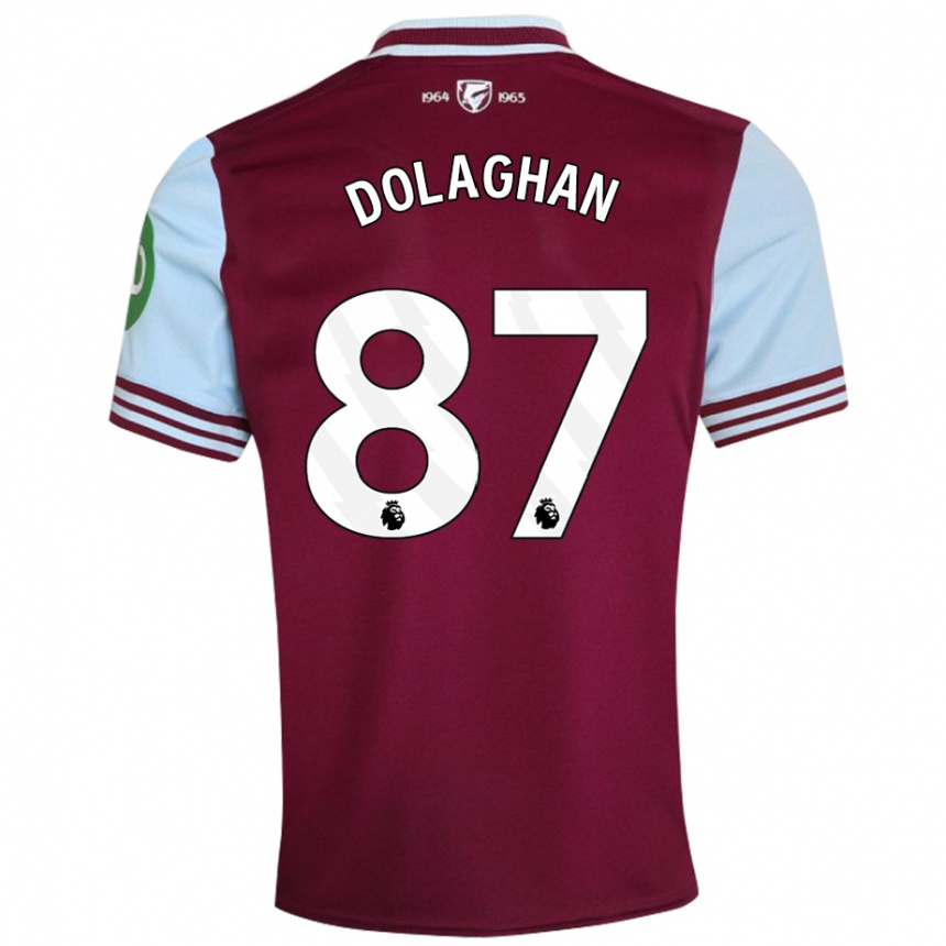 Hombre Fútbol Camiseta Brad Dolaghan #87 Rojo Oscuro 1ª Equipación 2024/25