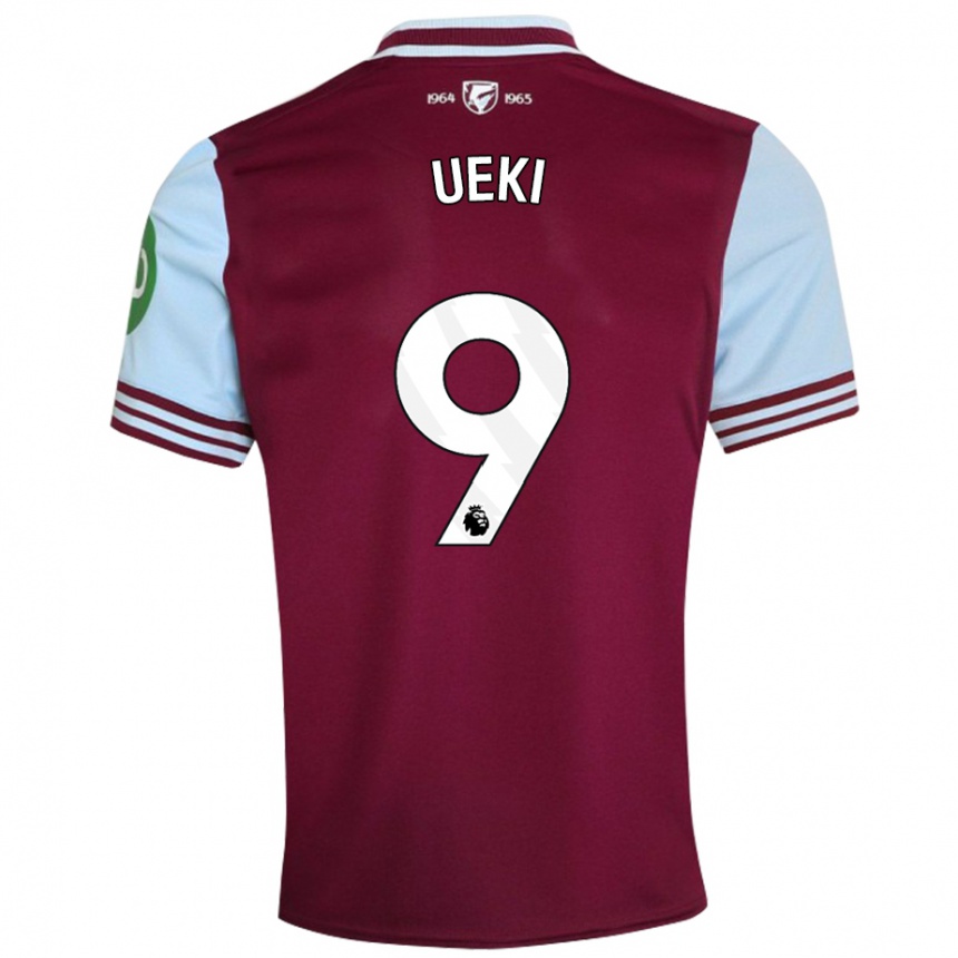 Hombre Fútbol Camiseta Riko Ueki #9 Rojo Oscuro 1ª Equipación 2024/25