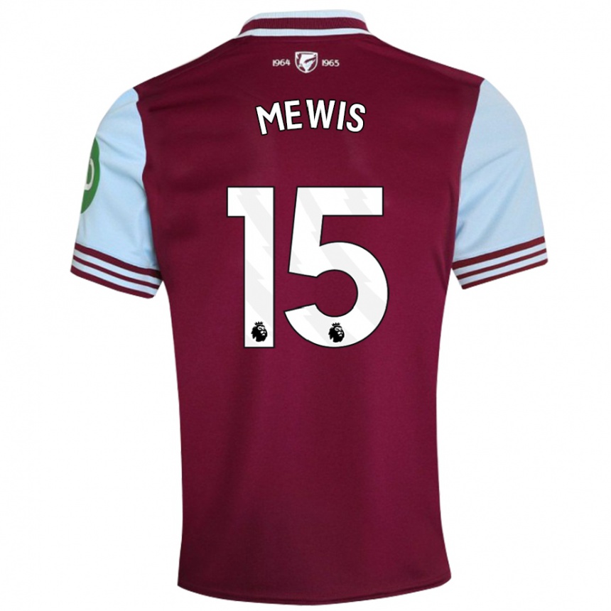 Hombre Fútbol Camiseta Kristie Mewis #15 Rojo Oscuro 1ª Equipación 2024/25