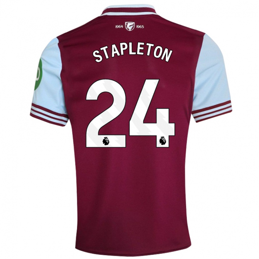 Hombre Fútbol Camiseta Jessie Stapleton #24 Rojo Oscuro 1ª Equipación 2024/25