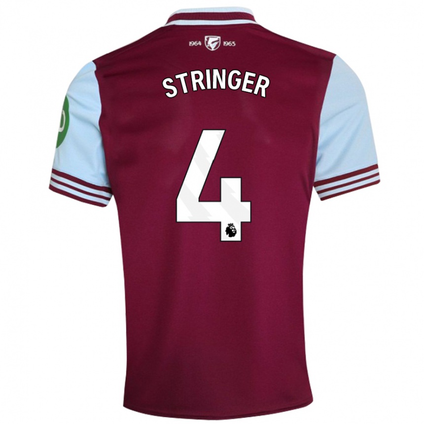 Hombre Fútbol Camiseta Abbey Leigh Stringer #4 Rojo Oscuro 1ª Equipación 2024/25