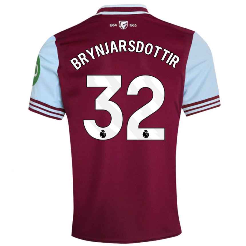 Hombre Fútbol Camiseta Dagny Brynjarsdottir #32 Rojo Oscuro 1ª Equipación 2024/25