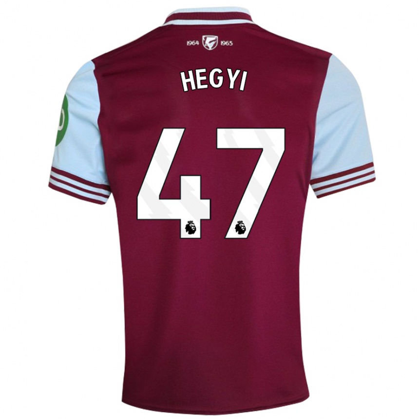 Hombre Fútbol Camiseta Krisztian Hegyi #47 Rojo Oscuro 1ª Equipación 2024/25