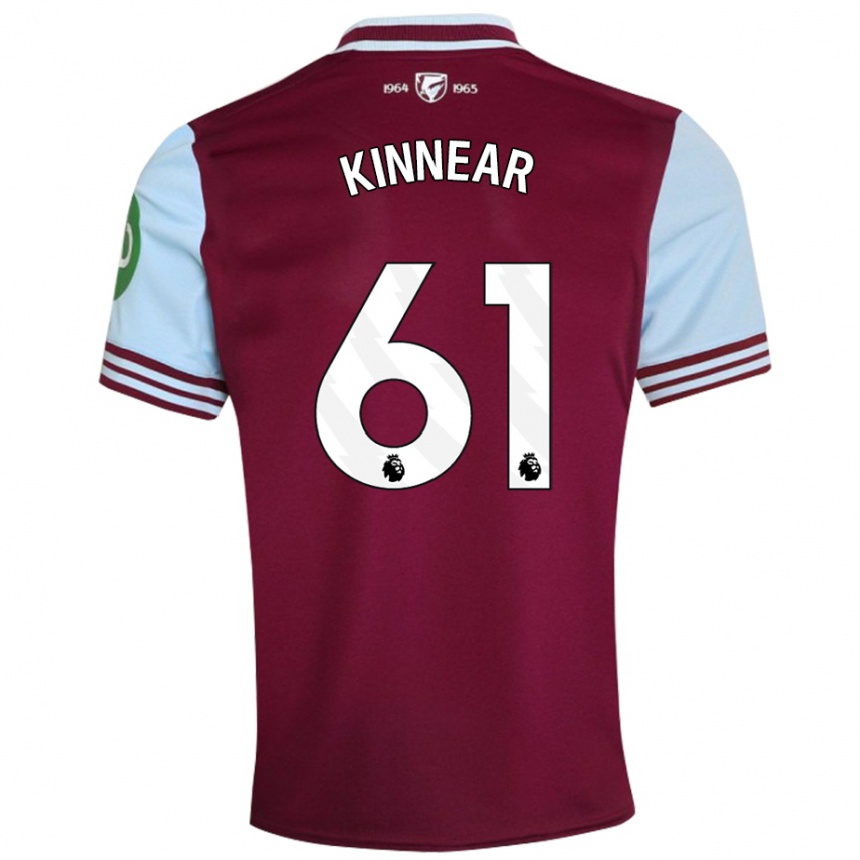 Hombre Fútbol Camiseta Brian Kinnear #61 Rojo Oscuro 1ª Equipación 2024/25