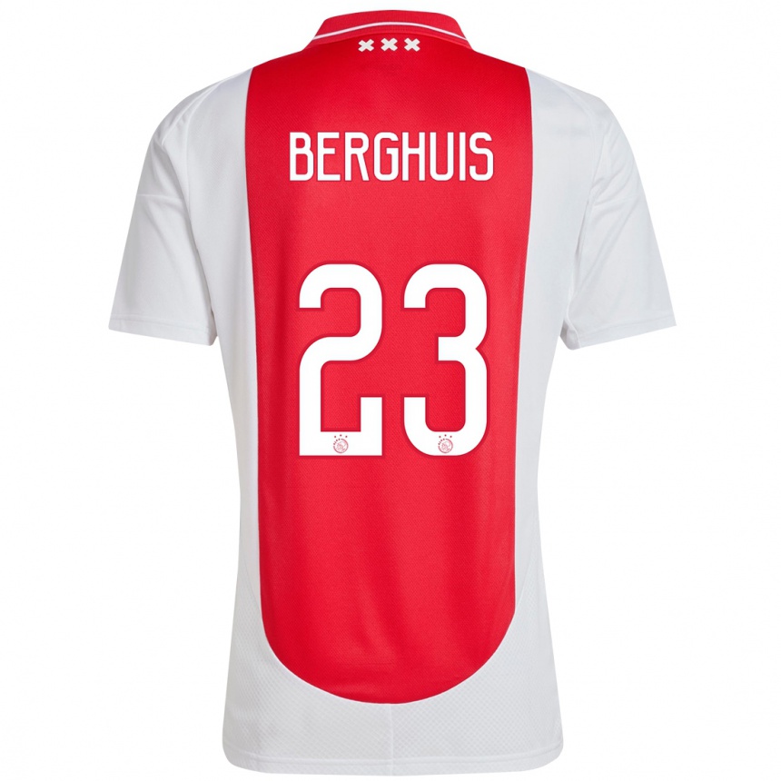 Hombre Fútbol Camiseta Steven Berghuis #23 Rojo Blanco 1ª Equipación 2024/25