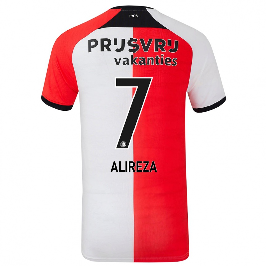 Hombre Fútbol Camiseta Alireza Jahanbakhsh #7 Rojo Blanco 1ª Equipación 2024/25