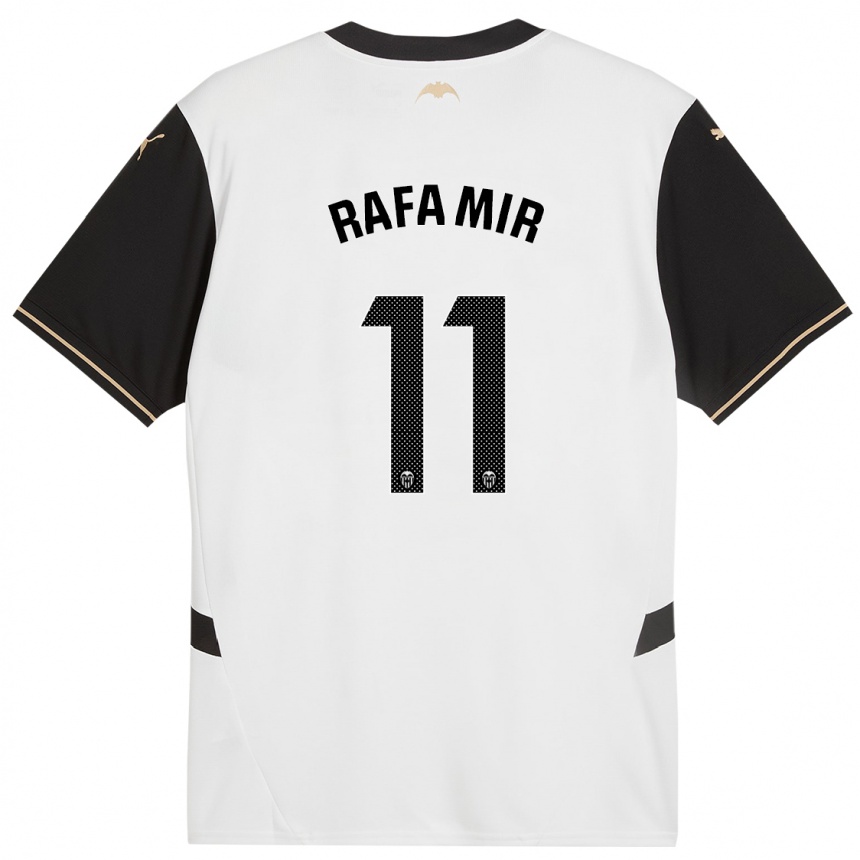 Hombre Fútbol Camiseta Rafa Mir #11 Blanco Negro 1ª Equipación 2024/25