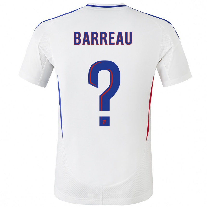 Hombre Fútbol Camiseta Axel Barreau #0 Blanco Azul 1ª Equipación 2024/25