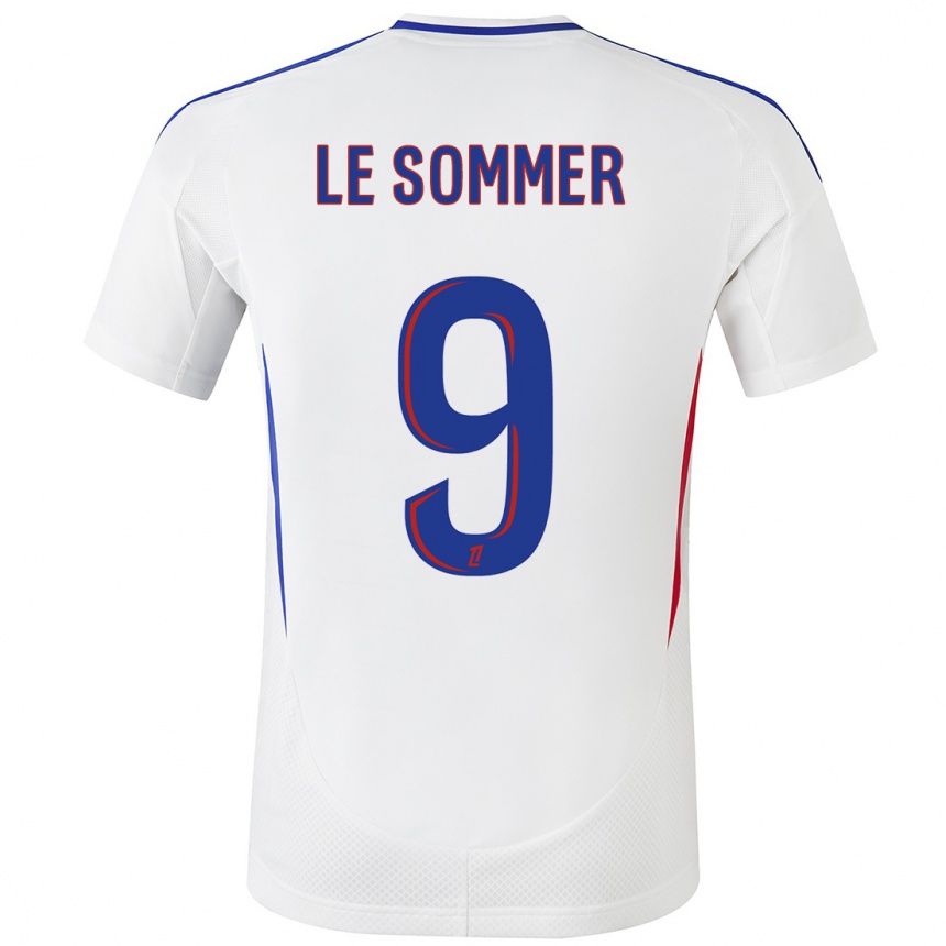 Hombre Fútbol Camiseta Eugenie Le Sommer #9 Blanco Azul 1ª Equipación 2024/25