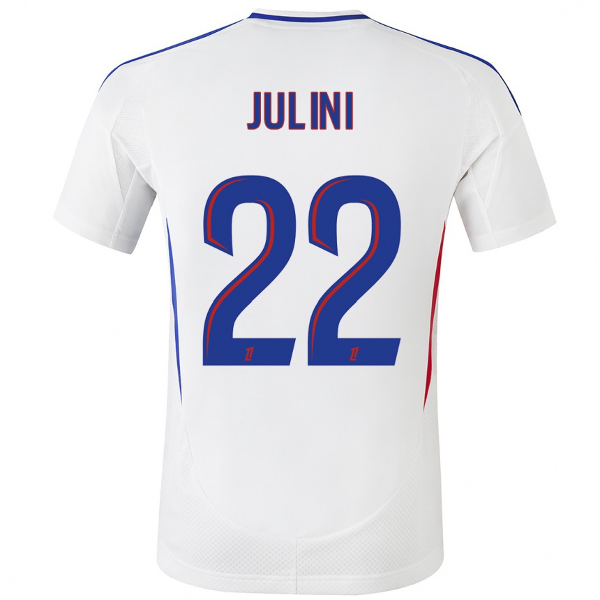 Hombre Fútbol Camiseta Sally Julini #22 Blanco Azul 1ª Equipación 2024/25