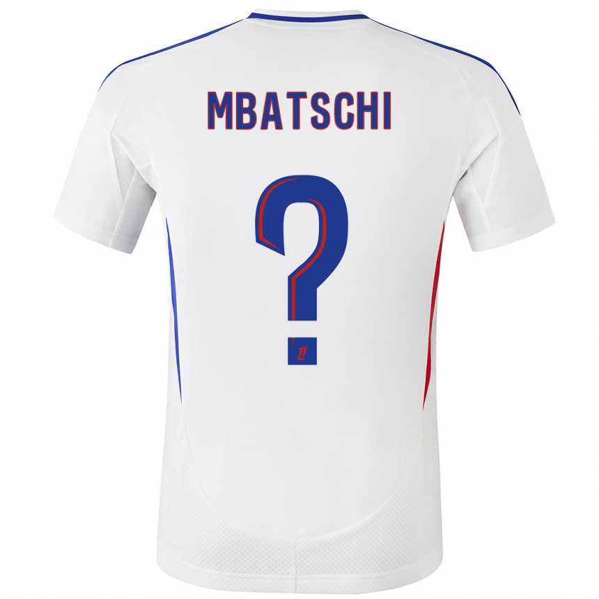 Hombre Fútbol Camiseta Prince Mbatschi #0 Blanco Azul 1ª Equipación 2024/25