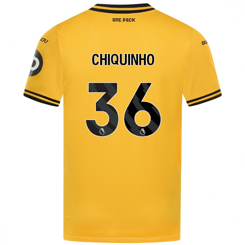 Hombre Fútbol Camiseta Chiquinho #36 Amarillo 1ª Equipación 2024/25