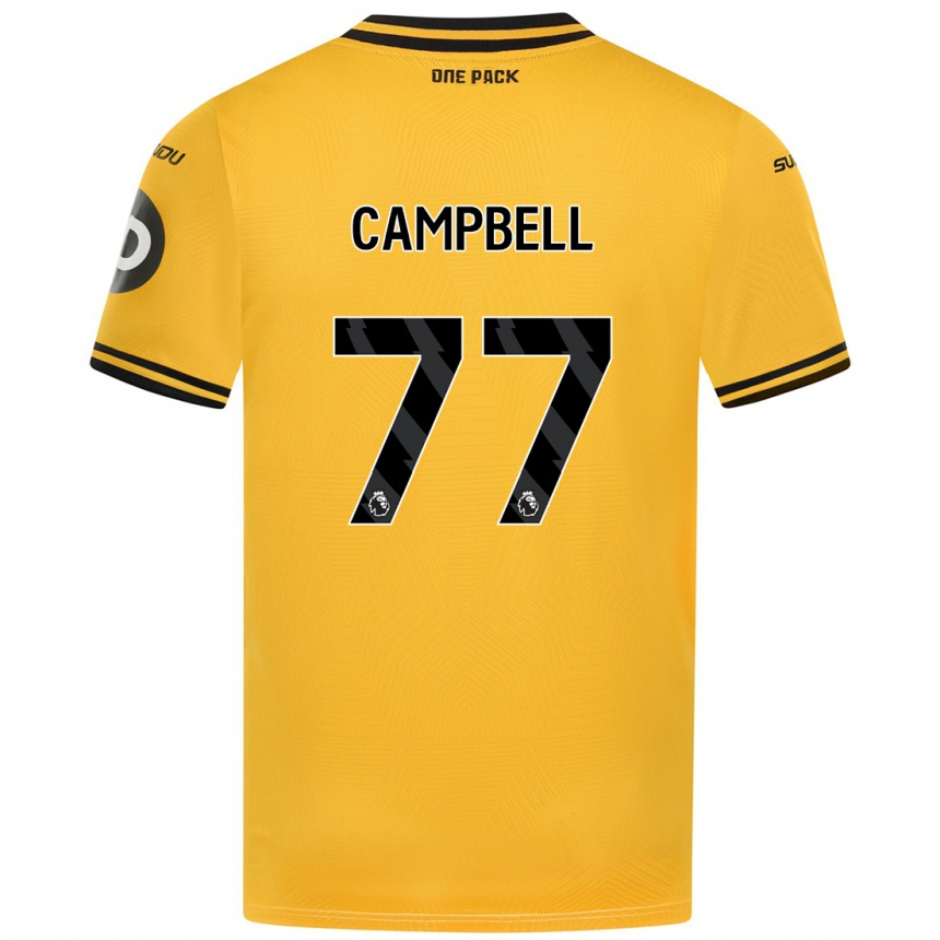 Hombre Fútbol Camiseta Chem Campbell #77 Amarillo 1ª Equipación 2024/25