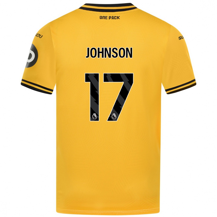 Hombre Fútbol Camiseta Katie Johnson #17 Amarillo 1ª Equipación 2024/25