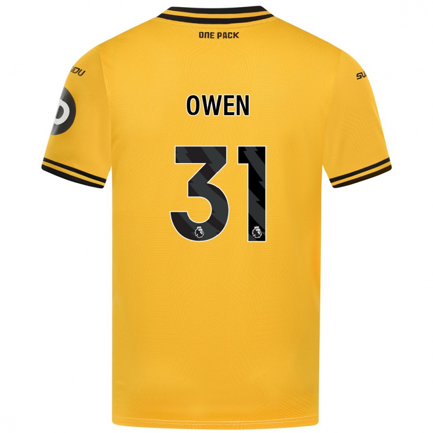 Hombre Fútbol Camiseta Skye Owen #31 Amarillo 1ª Equipación 2024/25