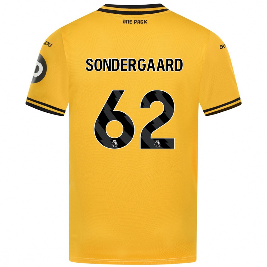 Hombre Fútbol Camiseta Andreas Sondergaard #62 Amarillo 1ª Equipación 2024/25