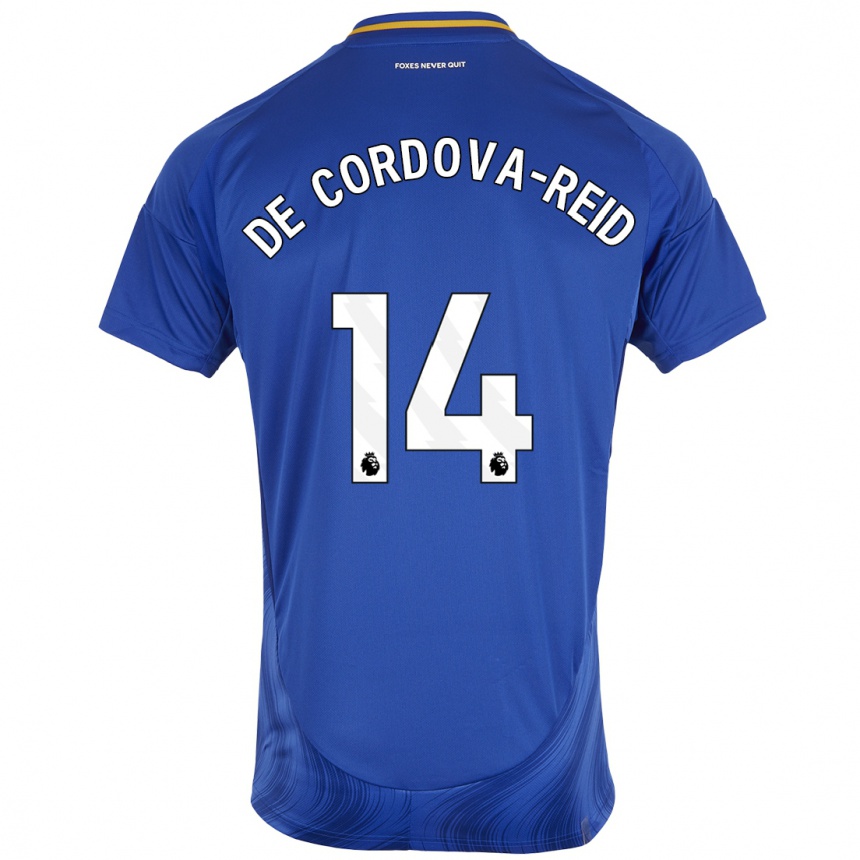 Hombre Fútbol Camiseta Bobby De Cordova-Reid #14 Azul Blanco 1ª Equipación 2024/25