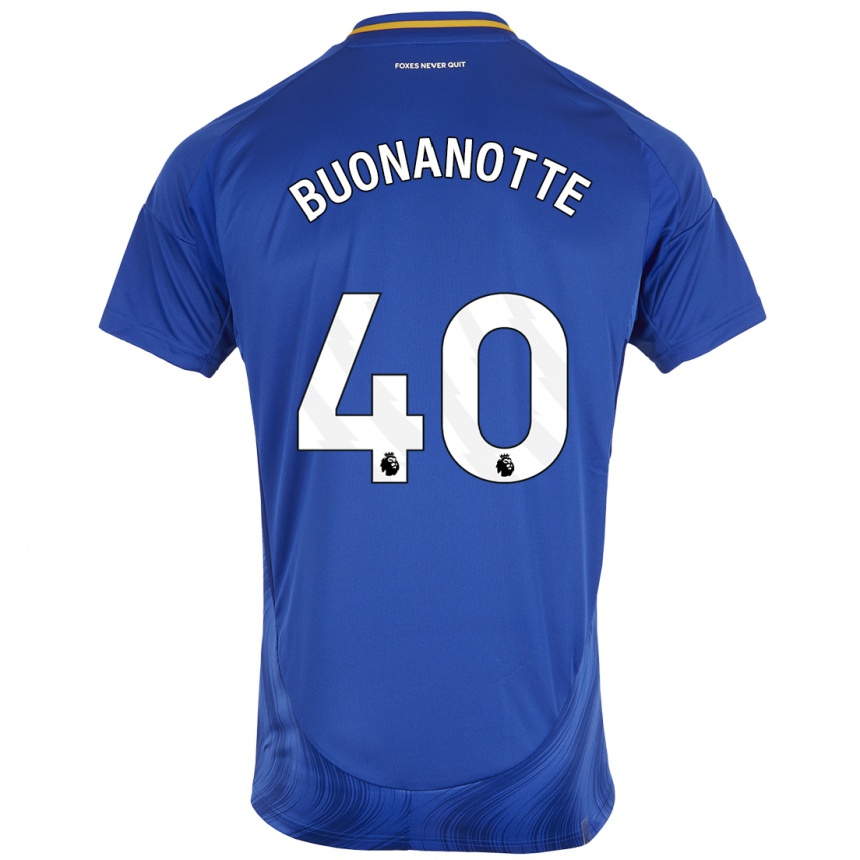 Hombre Fútbol Camiseta Facundo Buonanotte #40 Azul Blanco 1ª Equipación 2024/25