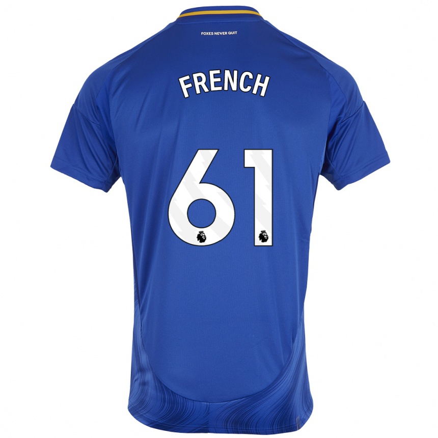 Hombre Fútbol Camiseta Harry French #61 Azul Blanco 1ª Equipación 2024/25