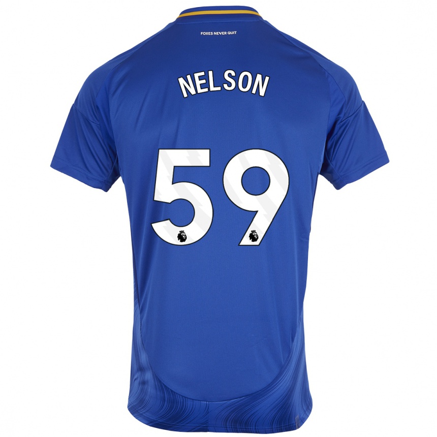 Hombre Fútbol Camiseta Ronny Nelson #59 Azul Blanco 1ª Equipación 2024/25