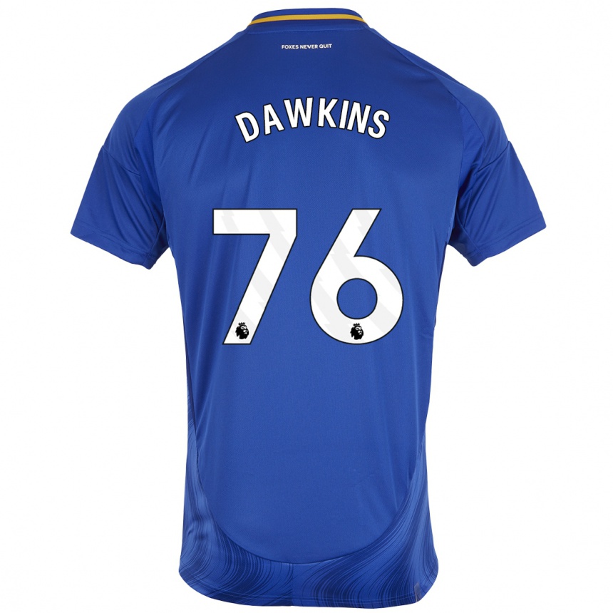 Hombre Fútbol Camiseta Kartell Dawkins #76 Azul Blanco 1ª Equipación 2024/25