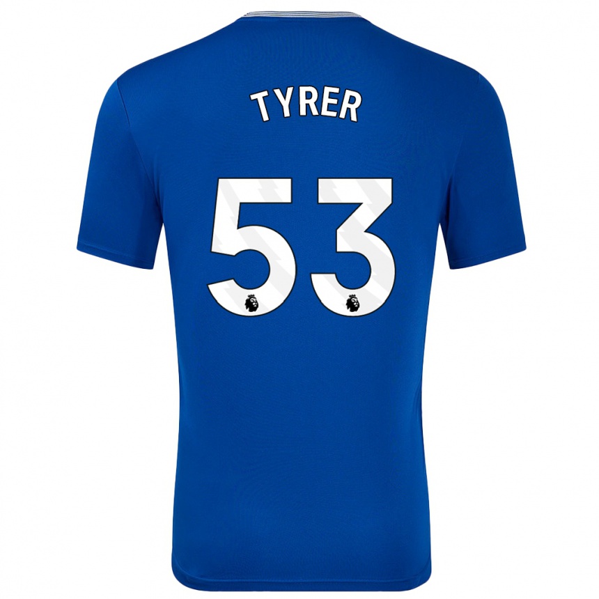 Hombre Fútbol Camiseta Harry Tyrer #53 Azul Con 1ª Equipación 2024/25