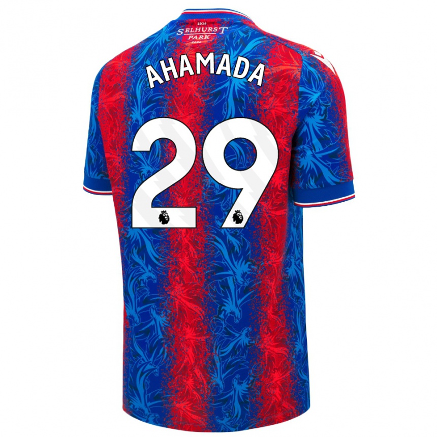 Hombre Fútbol Camiseta Naouirou Ahamada #29 Rayas Rojas Y Azules 1ª Equipación 2024/25