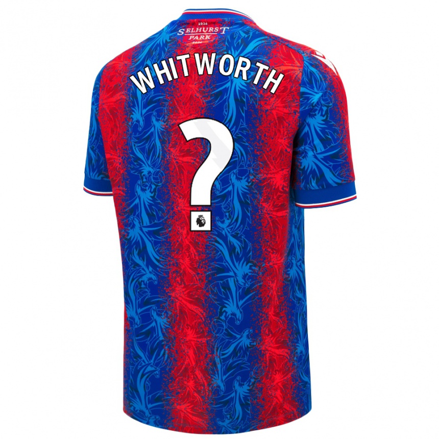 Hombre Fútbol Camiseta Harry Whitworth #0 Rayas Rojas Y Azules 1ª Equipación 2024/25