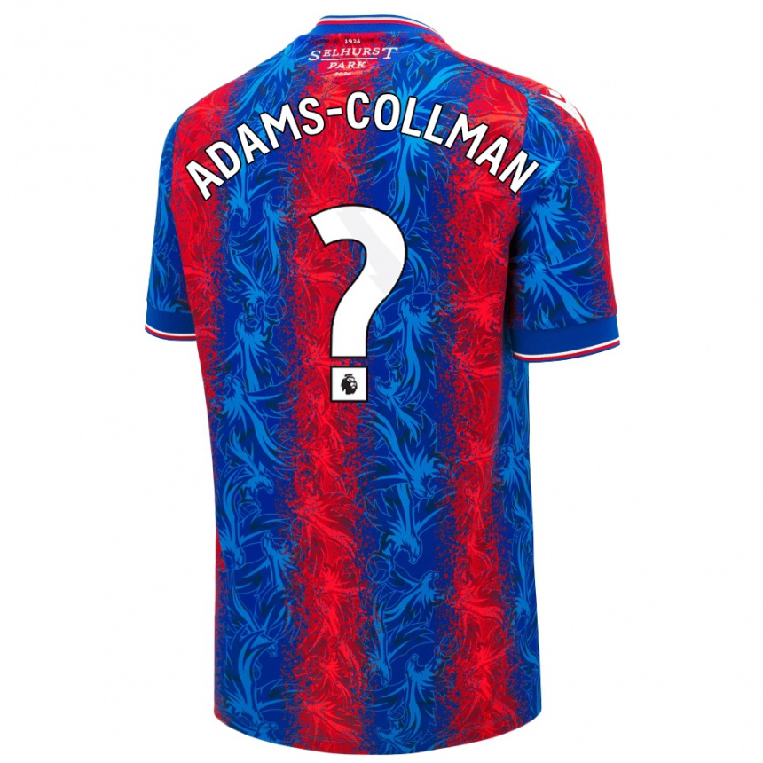 Hombre Fútbol Camiseta Kai-Reece Adams-Collman #0 Rayas Rojas Y Azules 1ª Equipación 2024/25