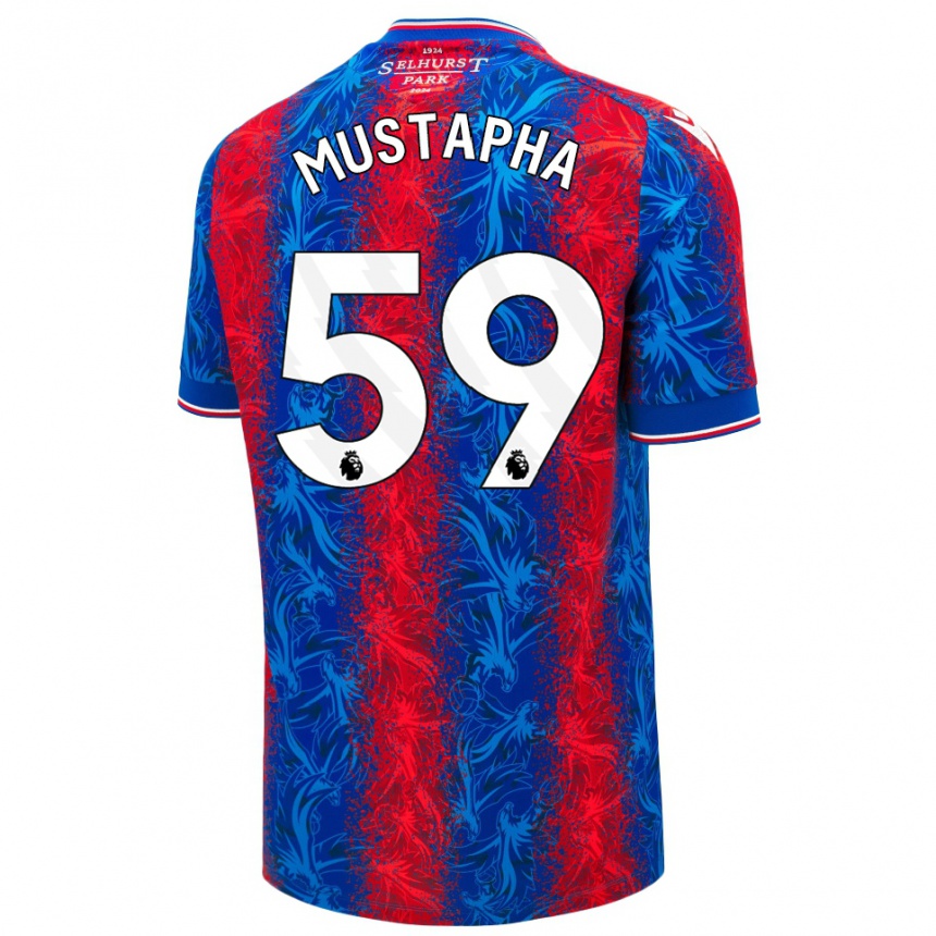 Hombre Fútbol Camiseta Hindolo Mustapha #59 Rayas Rojas Y Azules 1ª Equipación 2024/25