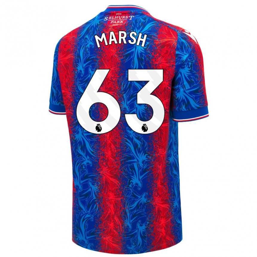 Hombre Fútbol Camiseta Zach Marsh #63 Rayas Rojas Y Azules 1ª Equipación 2024/25