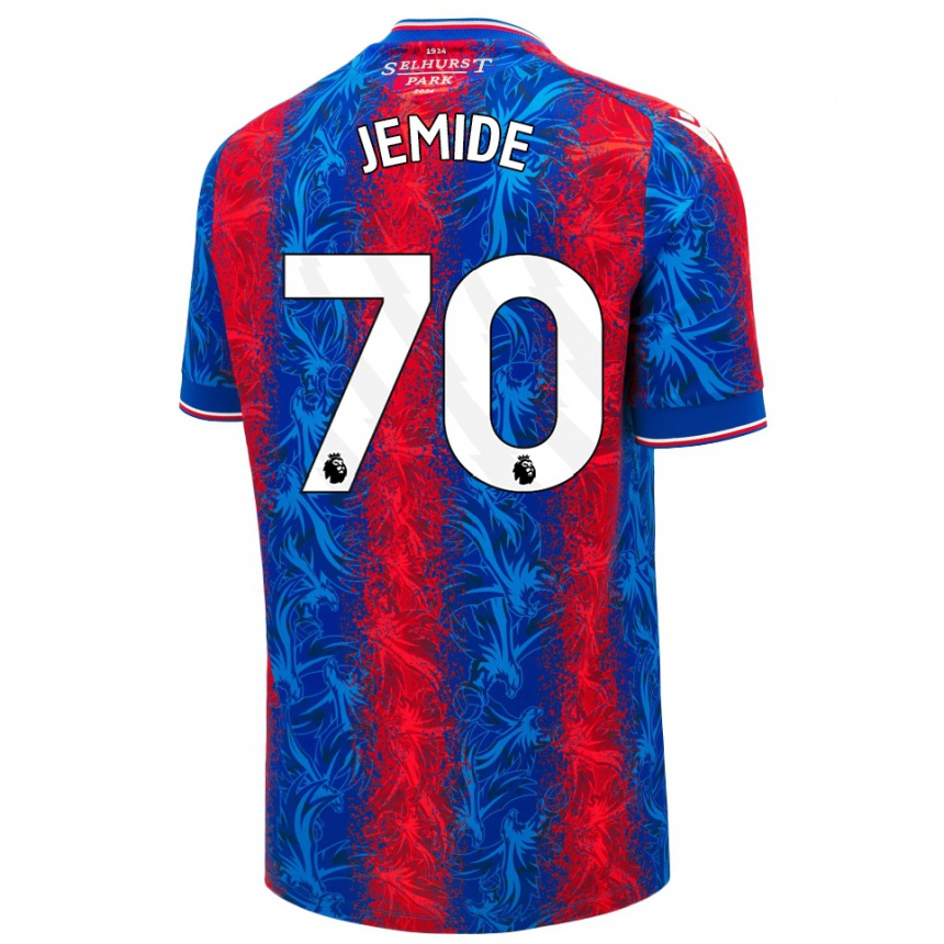 Hombre Fútbol Camiseta Mofe Jemide #70 Rayas Rojas Y Azules 1ª Equipación 2024/25