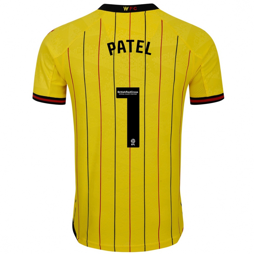 Hombre Fútbol Camiseta Safia Middleton-Patel #1 Amarillo Negro 1ª Equipación 2024/25