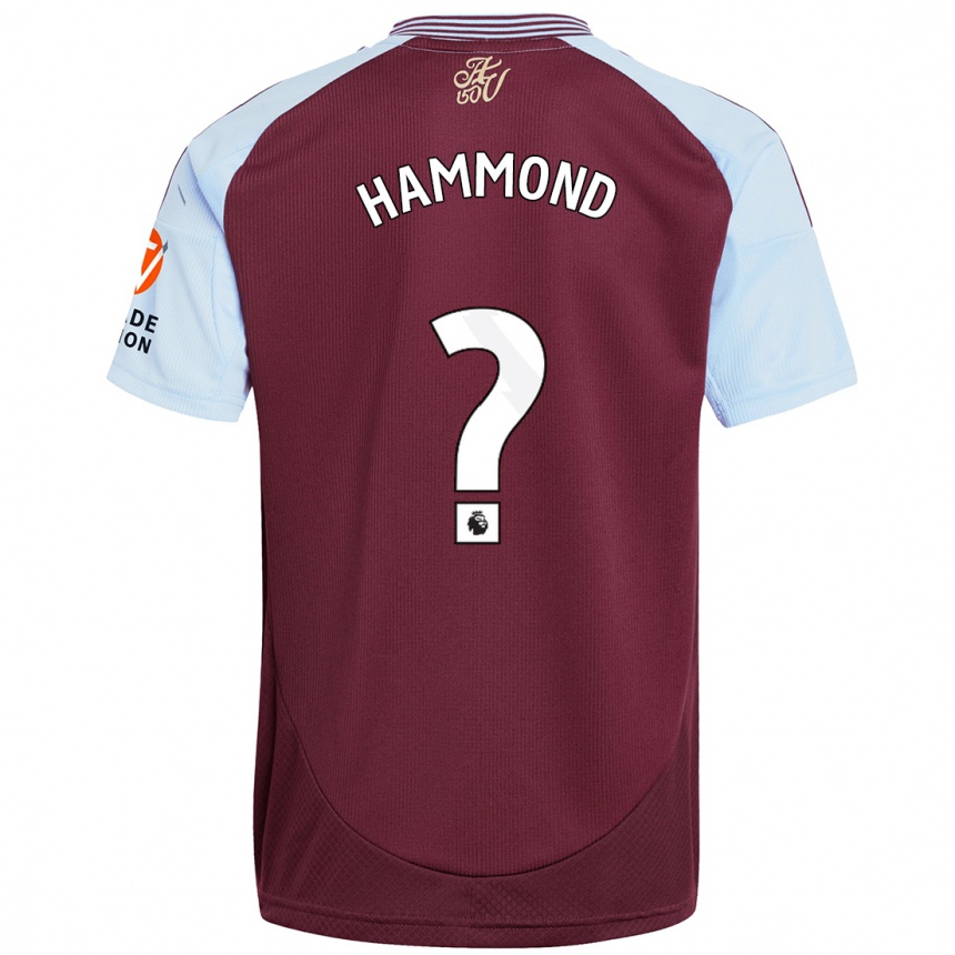 Hombre Fútbol Camiseta Alex Hammond #0 Borgoña Azul Cielo 1ª Equipación 2024/25