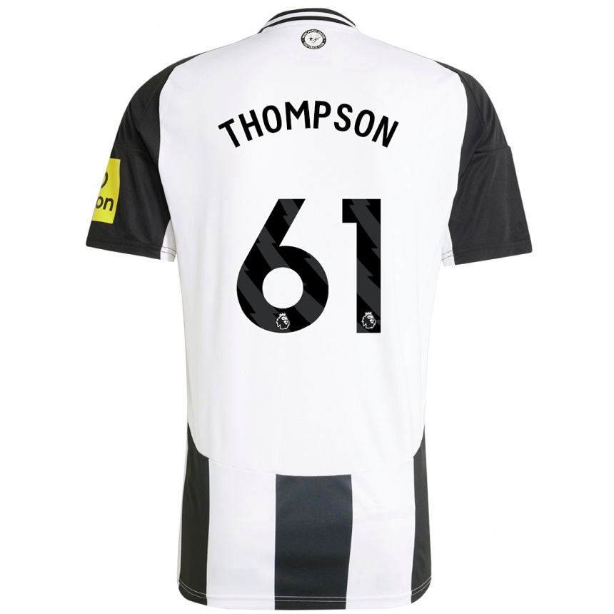 Hombre Fútbol Camiseta Max Thompson #61 Blanco Negro 1ª Equipación 2024/25