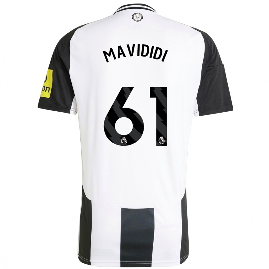 Hombre Fútbol Camiseta Shaun Mavididi #61 Blanco Negro 1ª Equipación 2024/25