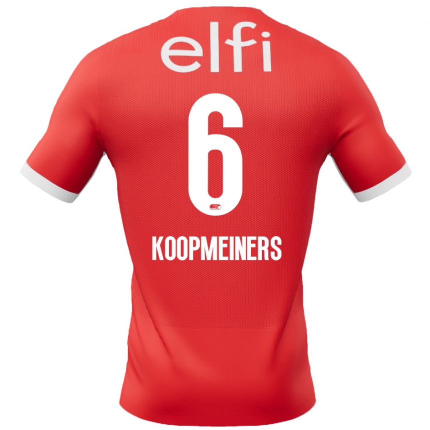 Hombre Fútbol Camiseta Peer Koopmeiners #6 Rojo Blanco 1ª Equipación 2024/25