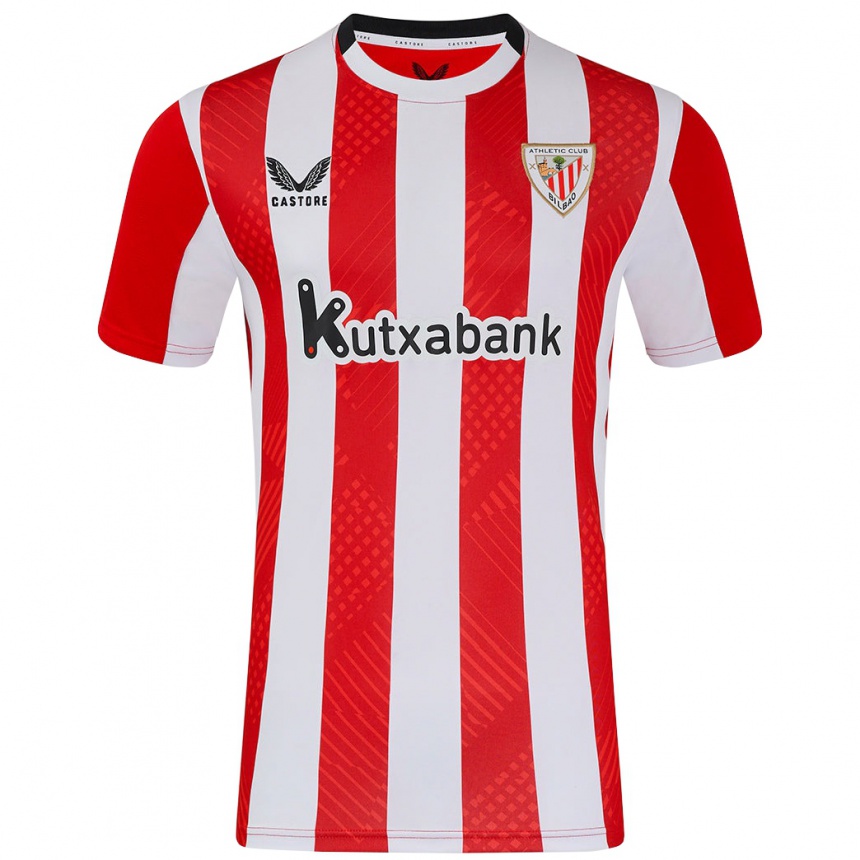 Hombre Fútbol Camiseta Iker Muniain #10 Rojo Blanco 1ª Equipación 2024/25