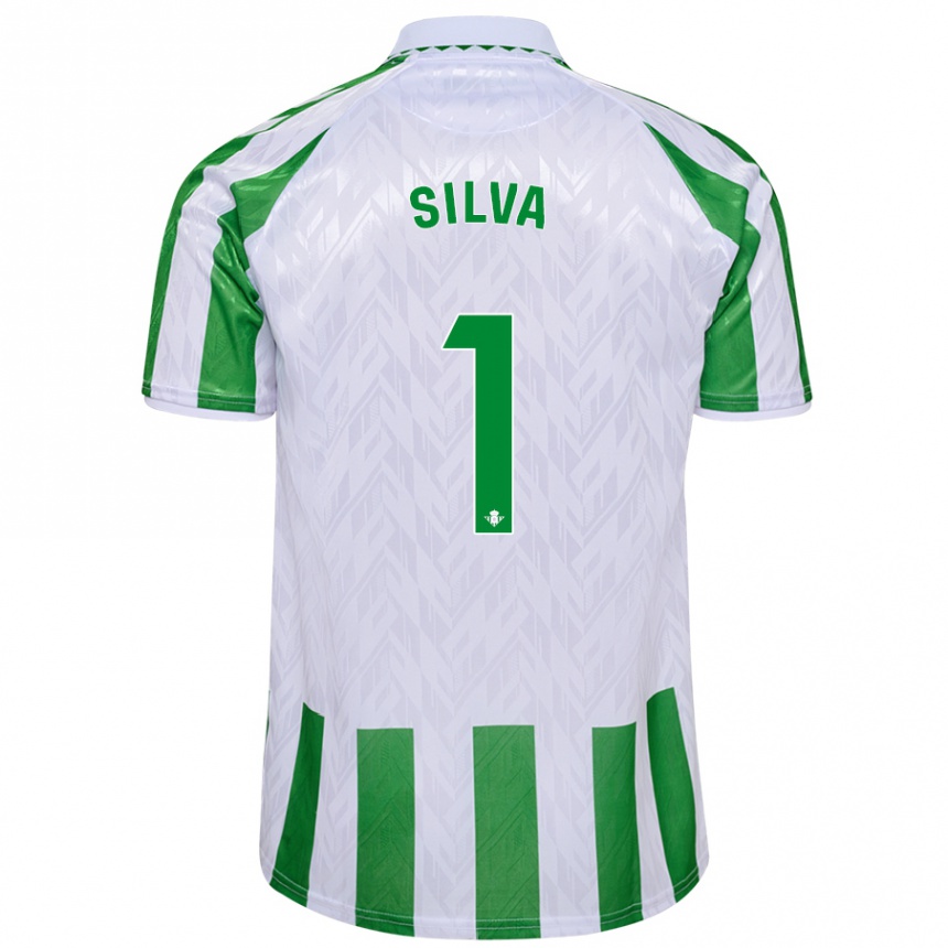 Hombre Fútbol Camiseta Rui Silva #1 Verde Rayas Blancas 1ª Equipación 2024/25