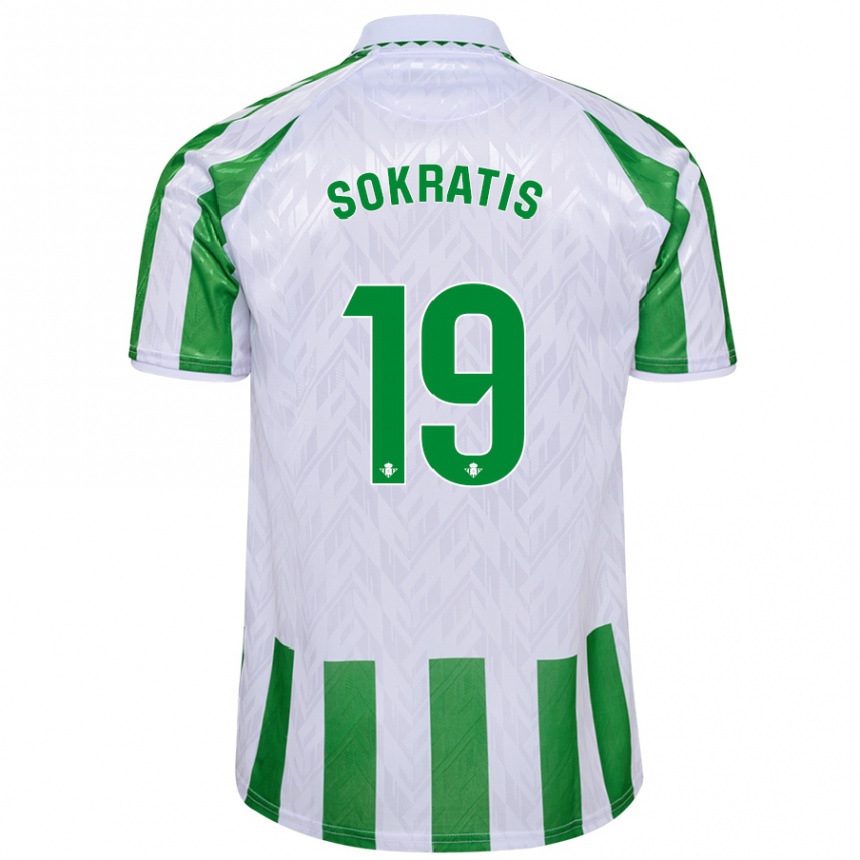 Hombre Fútbol Camiseta Sokratis Papastathopoulos #19 Verde Rayas Blancas 1ª Equipación 2024/25