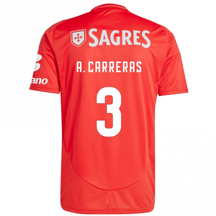 Hombre Fútbol Camiseta Álvaro Fernández #3 Rojo Blanco 1ª Equipación 2024/25